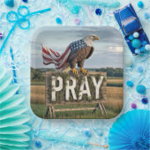 Bald Eagle auf Bettelschild Pappteller (Party)