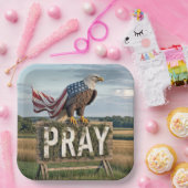 Bald Eagle auf Bettelschild Pappteller (Party)