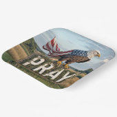 Bald Eagle auf Bettelschild Pappteller (Gewinkelt)