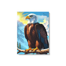 Bald Eagle auf Branch Canvas Print