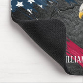 Bald Eagle auf der Flagge Mousepad (Ecke)