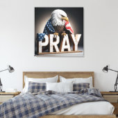 Bald Eagle auf einem Bettenschild Leinwanddruck (Insitu (Schlafzimmer))
