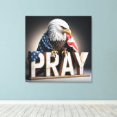 Bald Eagle auf einem Bettenschild Leinwanddruck (Insitu (Holzboden))