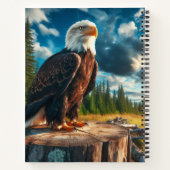 Bald Eagle auf einem Stump-Notebook Notizblock (Rückseite)