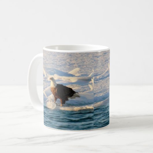 Bald Eagle auf Eis Kaffeetasse (Vorderseite Links)