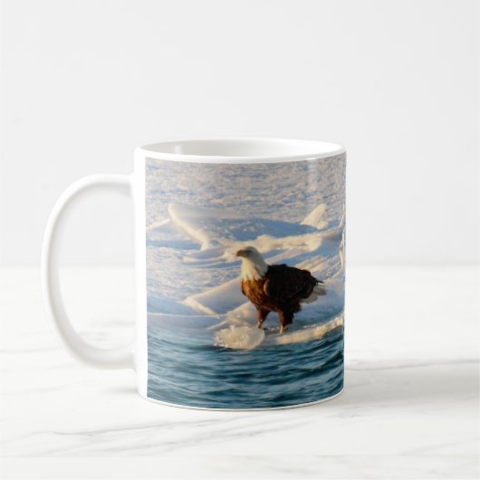 Bald Eagle auf Eis Kaffeetasse (Links)