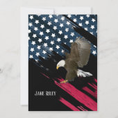 Bald Eagle auf Flag Einladung (Vorderseite)