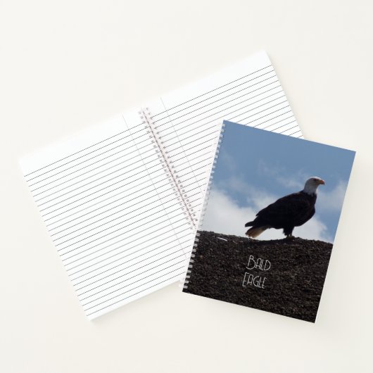 Bald Eagle auf High Ground Spiral Notebook Notizblock (Innenseite)