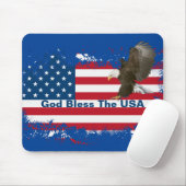 Bald Eagle auf US-FlaggeMousepad Mouse Pad Mousepad (Mit Mouse)