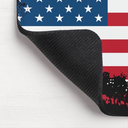 Bald Eagle auf US-FlaggeMousepad Mousepad (Ecke)