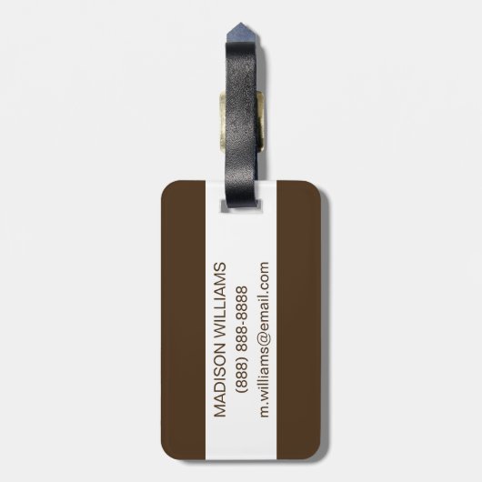 Bald Eagle auf Zweig Gepäckanhänger (Rückseite vertikal)