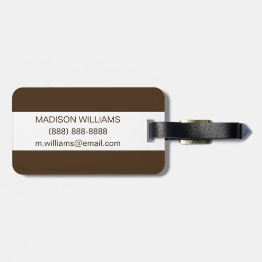 Bald Eagle auf Zweig Gepäckanhänger (Rückseite horizontal)