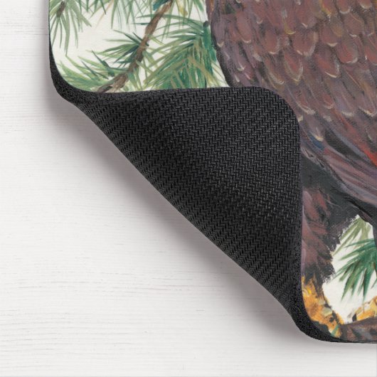 Bald Eagle auf Zweig Mousepad (Ecke)