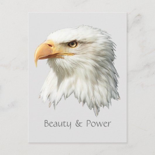 Bald Eagle Beauty & Power anpassbar Postkarte (Vorderseite)