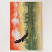Bald Eagle bei Sonnenuntergang Puzzle (Vertikal)