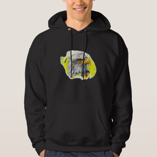 Bald Eagle Bird Aviäre Ornithologie Foto Kunst Hoodie (Vorderseite)
