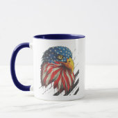 Bald Eagle Bird USA Flag Cry Patriotic Tasse (Links)