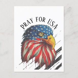 Bald Eagle Bird USA Flag Schrei für die USA Postkarte