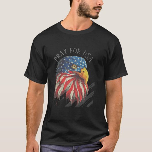 Bald Eagle Bird USA Flag Schrei für die USA T-Shirt (Vorderseite)