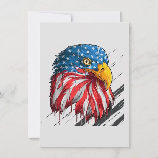 Bald Eagle Bird USA Flag Symbol Card Karte (Vorderseite)