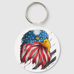 Bald Eagle Bird USA Flag Symbol Schlüsselanhänger
