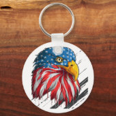 Bald Eagle Bird USA Flag Symbol Schlüsselanhänger (Vorderseite)