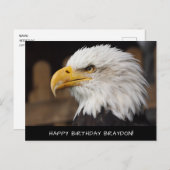 Bald Eagle Birthday Postcard Postkarte (Vorne/Hinten)
