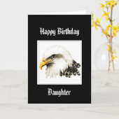 Bald Eagle Birthday Sondertochter Militär Karte (Gelbe Blume)