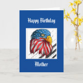 Bald Eagle Birthday Special Mother Military Karte (Gelbe Blume)