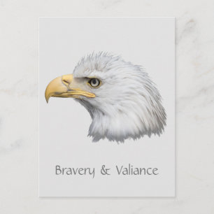 Bald Eagle Bravery & Validation anpassbar Postkarte