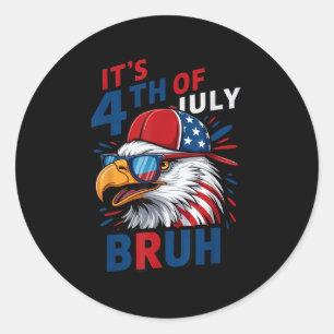 Bald Eagle Bruh 4. Juli Kleinkind Boys Independe Runder Aufkleber