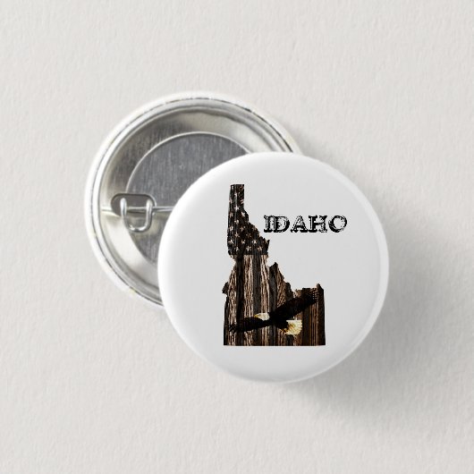 BALD EAGLE BURNT HOLZ - IDAHO PATRIOT BLK BUTTON (Vorne & Hinten)