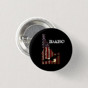 BALD EAGLE BURNT HOLZ - IDAHO PATRIOT CLR BUTTON