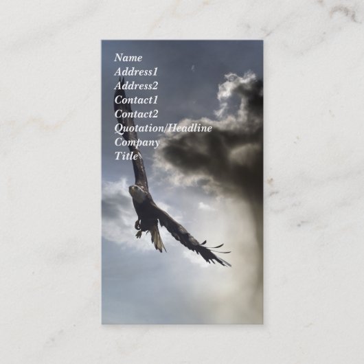 Bald Eagle Business Card Visitenkarte (Vorderseite)