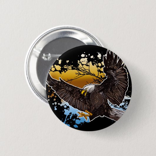 Bald Eagle Button (Vorne & Hinten)