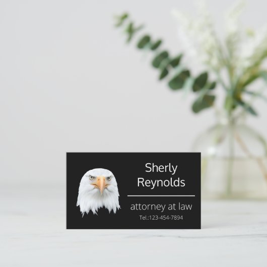 Bald Eagle chic anpassbar Visitenkarte (Stehend Vorderseite)