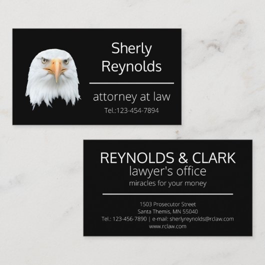 Bald Eagle chic anpassbar Visitenkarte (Vorne/Hinten)