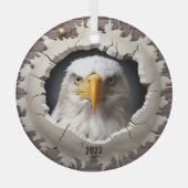 Bald Eagle Christmas Ornament Aus Glas (Vorderseite)