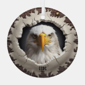 Bald Eagle Christmas Ornament Aus Glas (Rückseite)