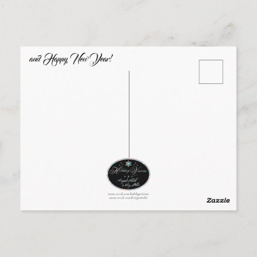 Bald Eagle Christmas Postcard Postkarte (Rückseite)