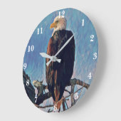 Bald Eagle Clock Große Wanduhr (Winkel)