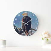 Bald Eagle Clock Große Wanduhr (Zuhause)
