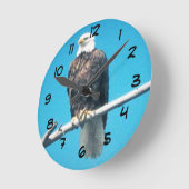 Bald Eagle Clock Runde Wanduhr (Winkel)