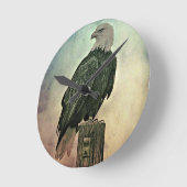bald eagle clock runde wanduhr (Winkel)