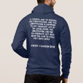 Bald Eagle Consitution Quote Marbury v Madison Hoodie (Rückseite)
