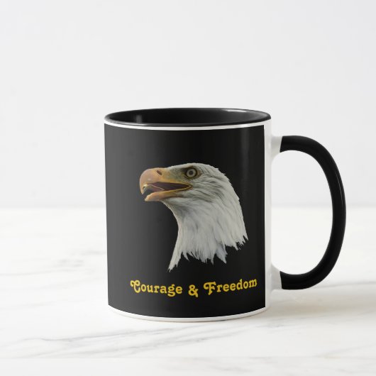 Bald Eagle Courage and Freedom Tasse (Rechts)