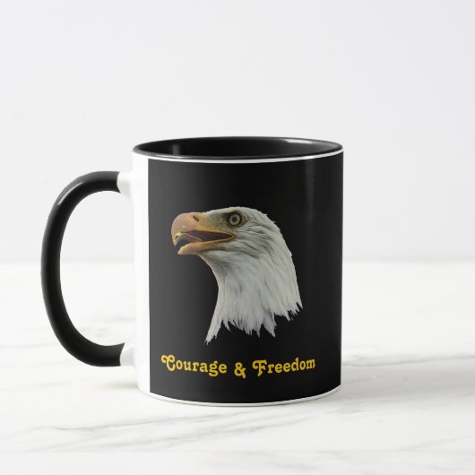 Bald Eagle Courage and Freedom Tasse (Links)