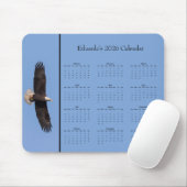 Bald Eagle: Customize full year 2026 calendar Mousepad (Mit Mouse)