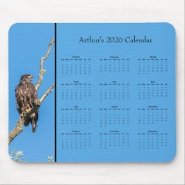 Bald Eagle: Customize full year 2026 calendar Mousepad