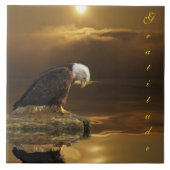 Bald Eagle Dankbarkeit Größere dekorative Tile Fliese (Vorderseite)